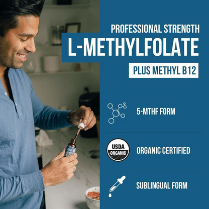 L-Methylfolate (5-MTHF) High Bioavailability – Active Form of Folate for Cellular Support (60 servings)