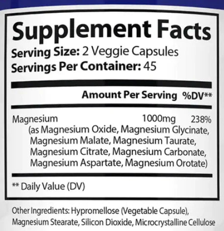 Magnesium Complex | 8 Essential Magnesium Supplements in Capsules