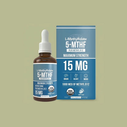 L-Methylfolate (5-MTHF) High Bioavailability – Active Form of Folate for Cellular Support (60 servings)