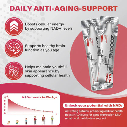 ZOOONE NR1000™ | Elite NAD+ Cellular Energy Drink – Berry Fusion | Longevity, Focus & Radiant Glow