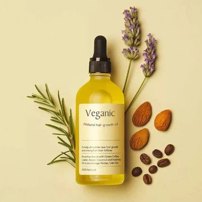 Veganic Hair Growth Oil | 11-in-1 Botanical Blend for Thicker, Fuller & Stronger Hair